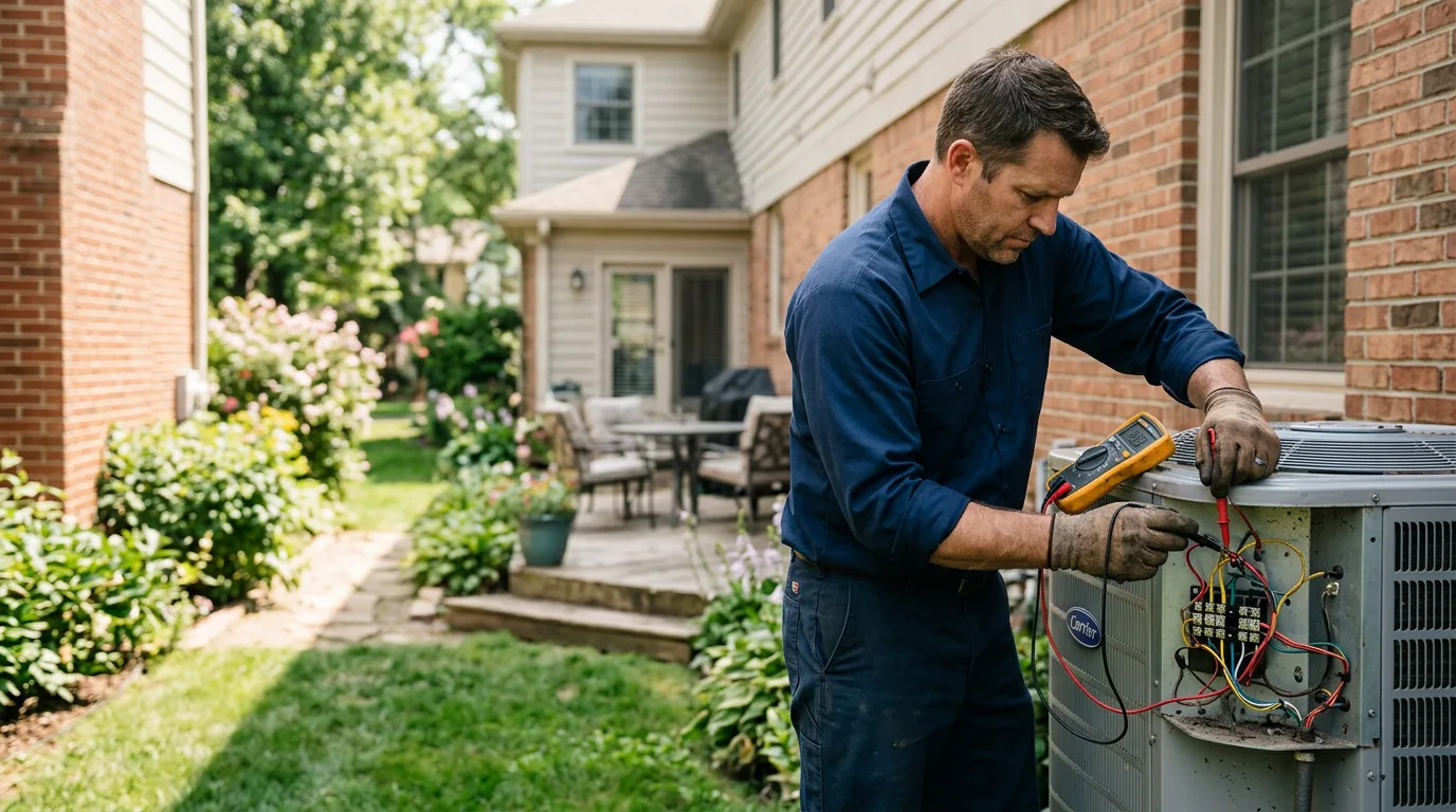 HVAC technician working near Fox, OK